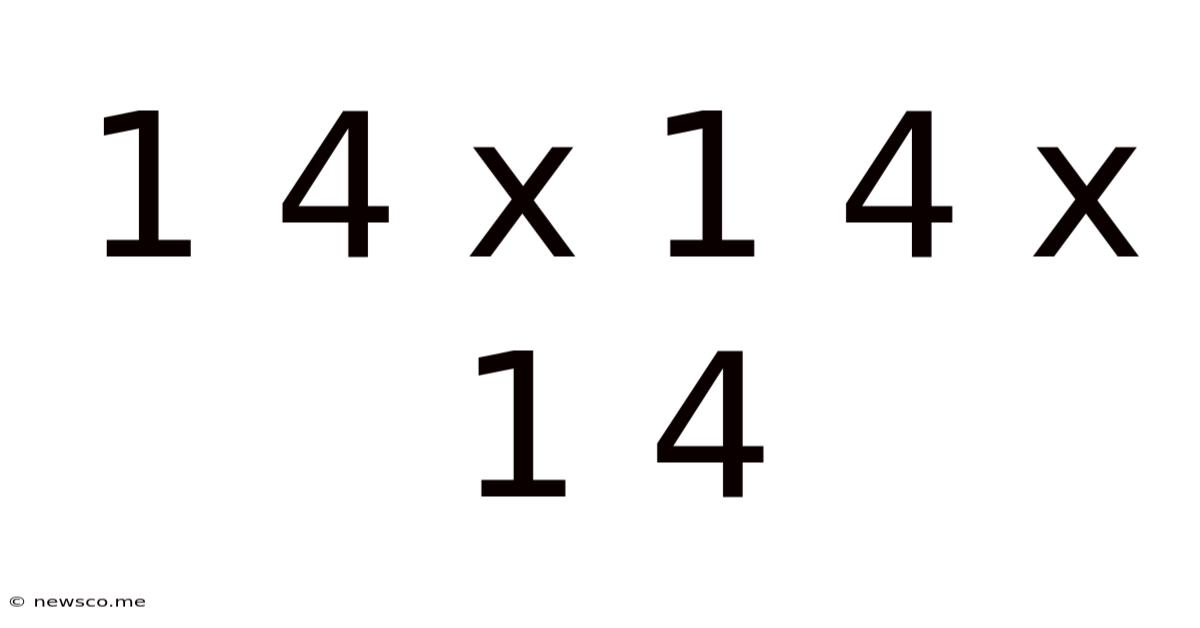 1 4 X 1 4 X 1 4