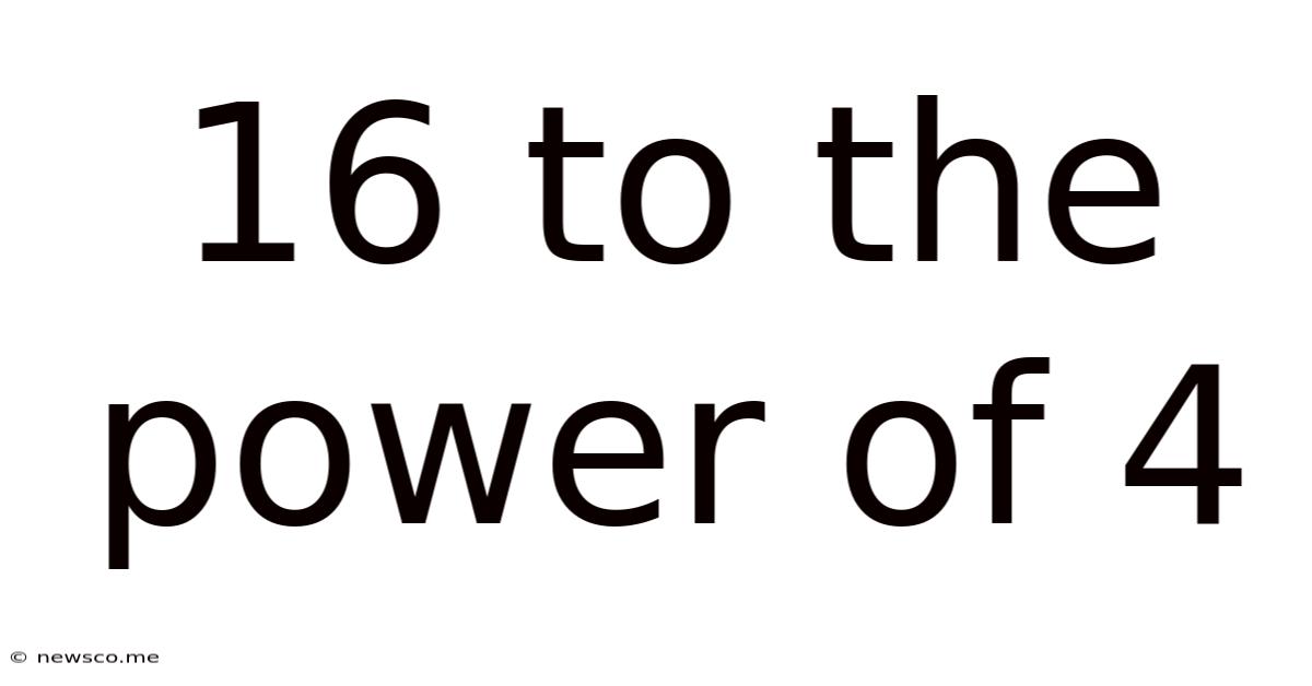 16 To The Power Of 4