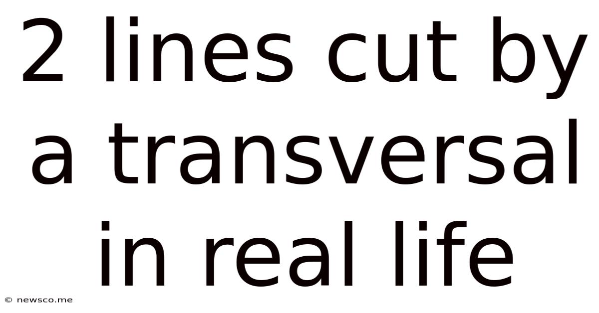 2 Lines Cut By A Transversal In Real Life