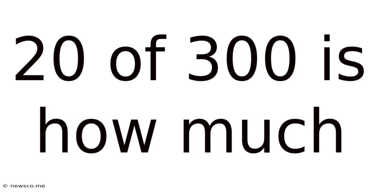 20 Of 300 Is How Much
