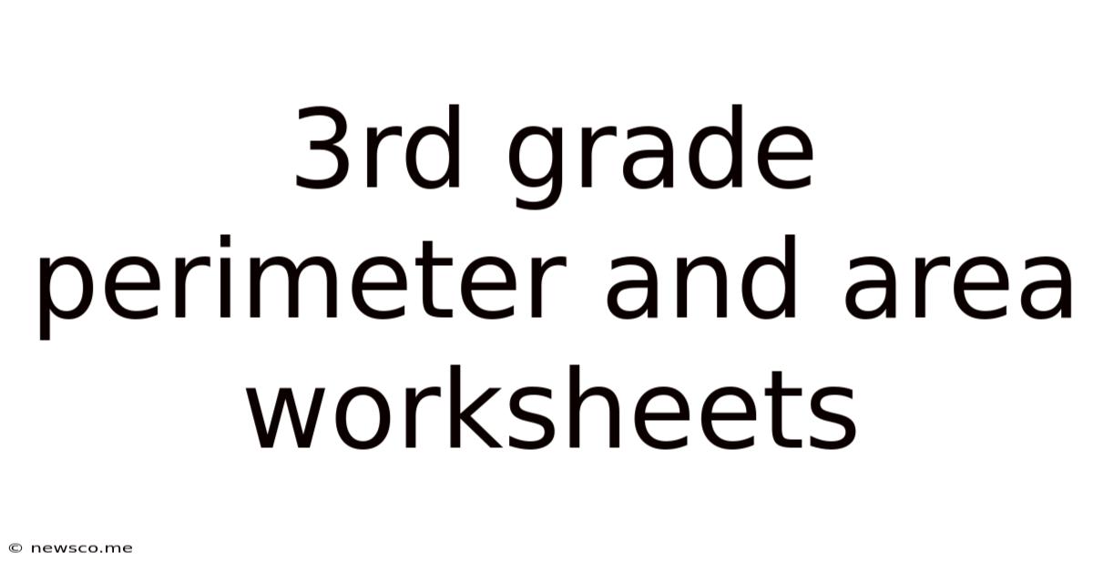 3rd Grade Perimeter And Area Worksheets