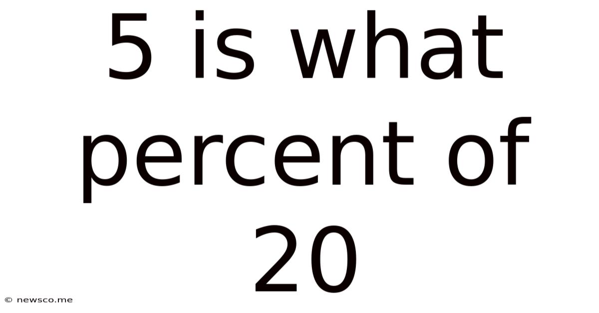 5 Is What Percent Of 20