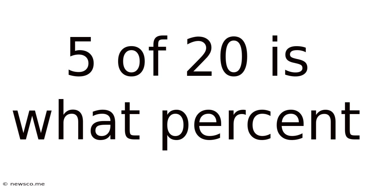 5 Of 20 Is What Percent