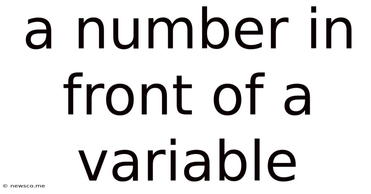 A Number In Front Of A Variable