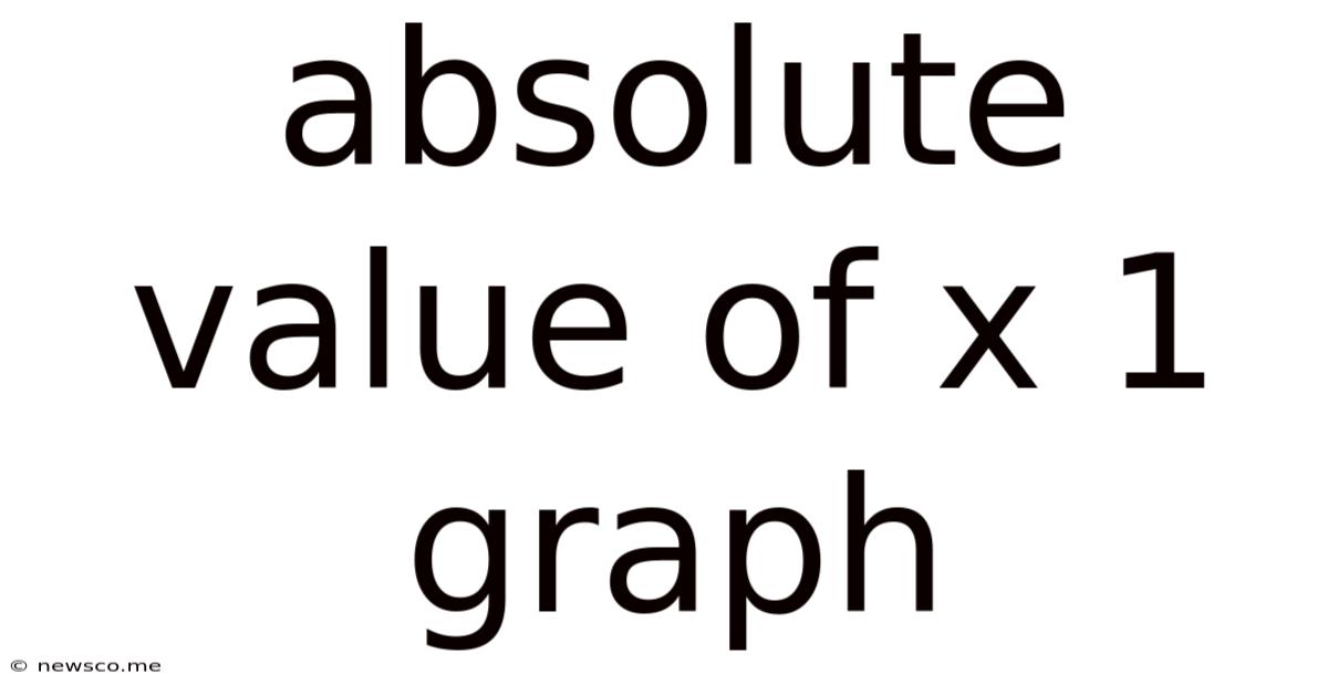 Absolute Value Of X 1 Graph