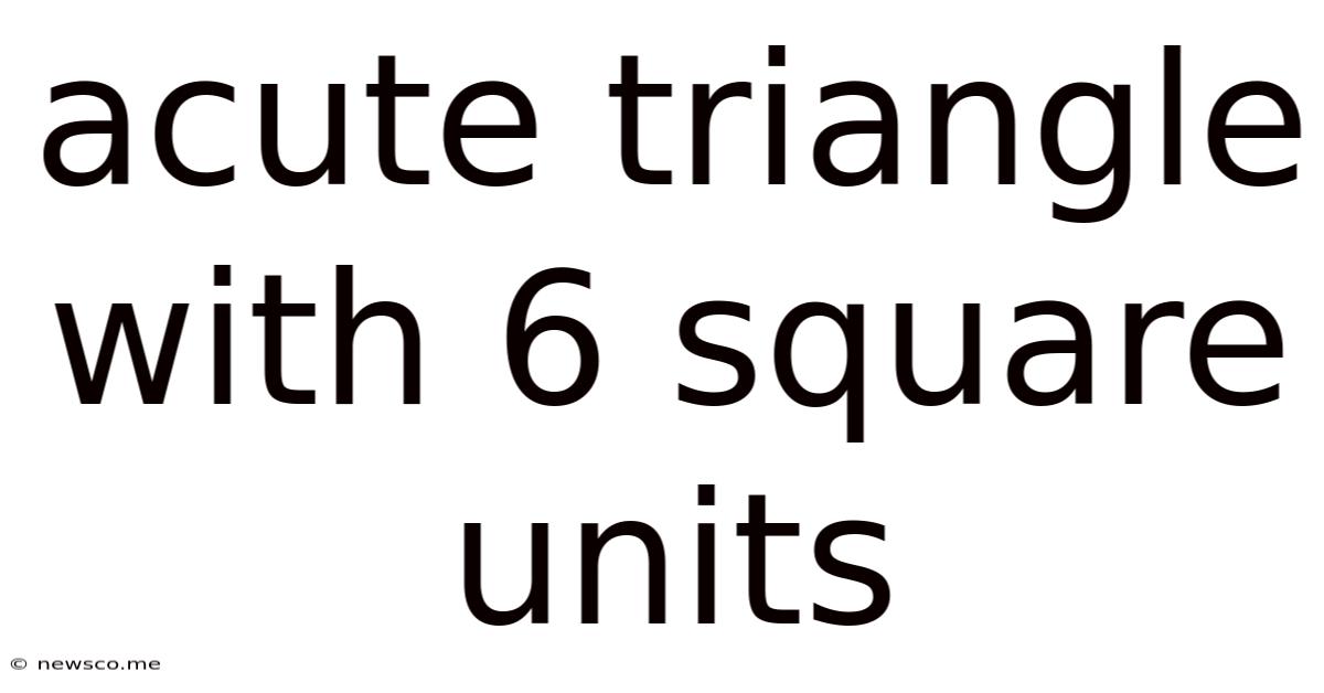 Acute Triangle With 6 Square Units
