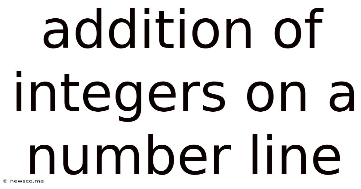 Addition Of Integers On A Number Line