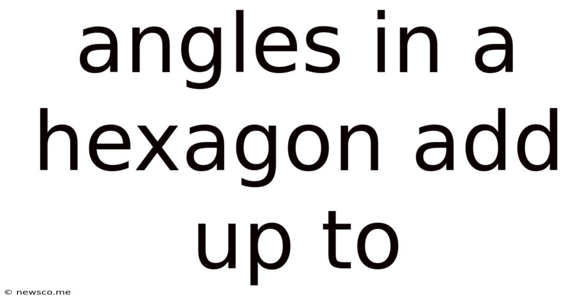 Angles In A Hexagon Add Up To