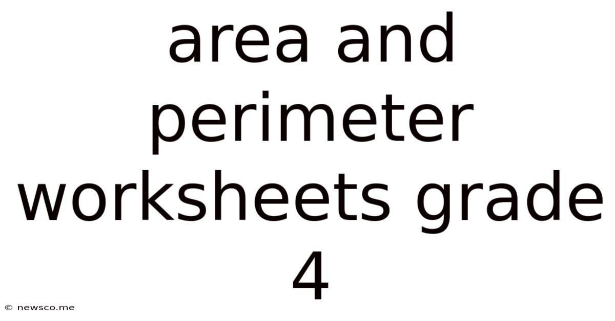 Area And Perimeter Worksheets Grade 4