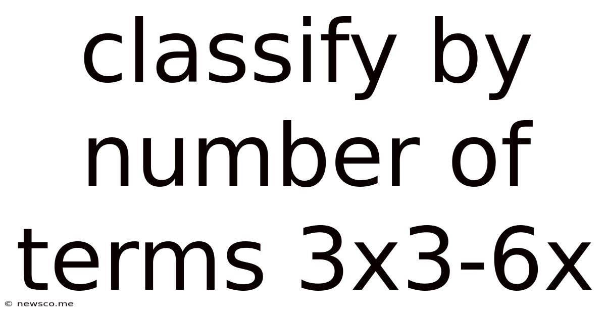 Classify By Number Of Terms 3x3-6x