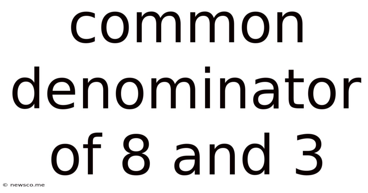 Common Denominator Of 8 And 3