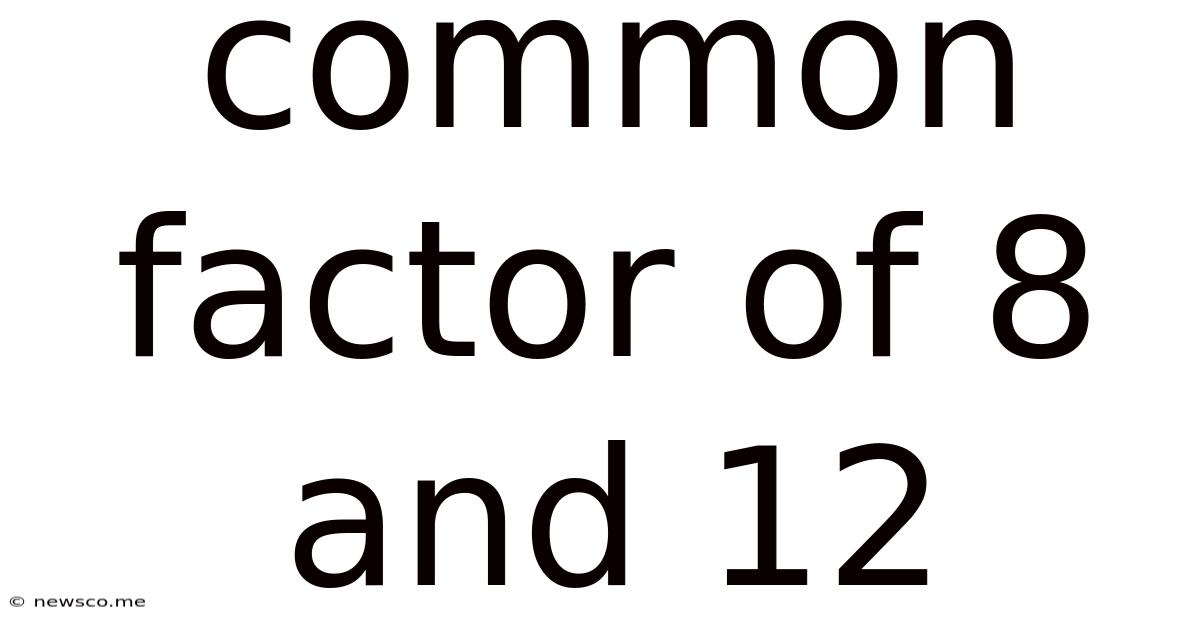Common Factor Of 8 And 12