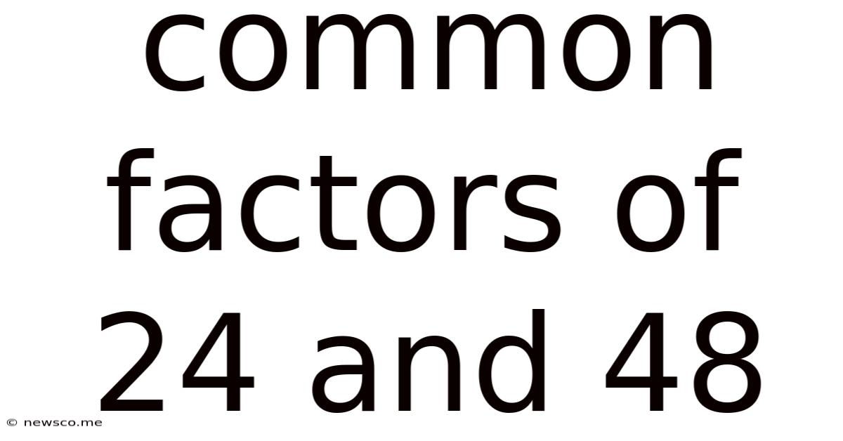Common Factors Of 24 And 48