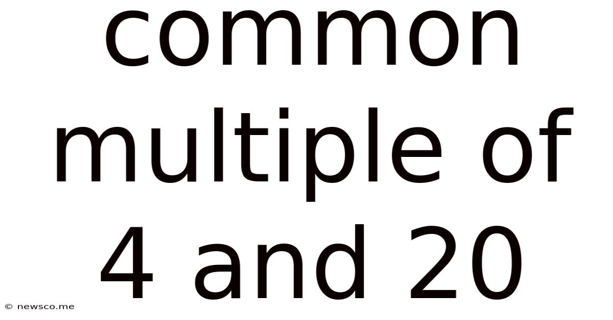 Common Multiple Of 4 And 20