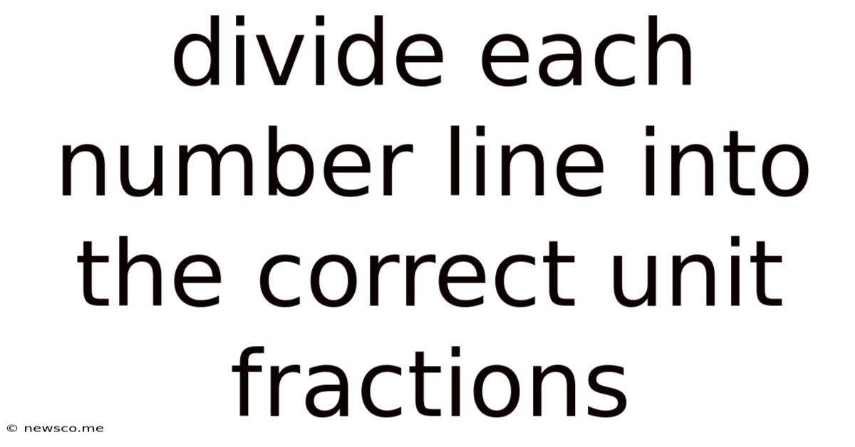 Divide Each Number Line Into The Correct Unit Fractions