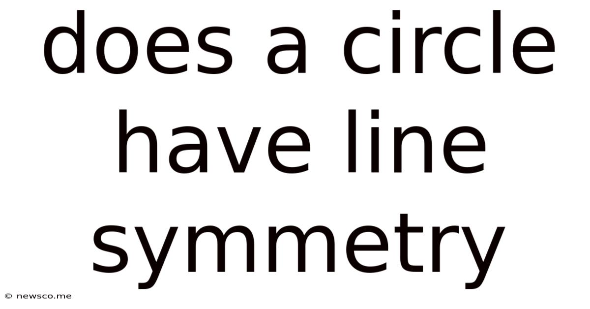 Does A Circle Have Line Symmetry