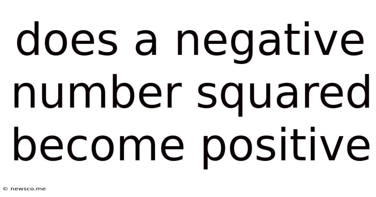 Does A Negative Number Squared Become Positive
