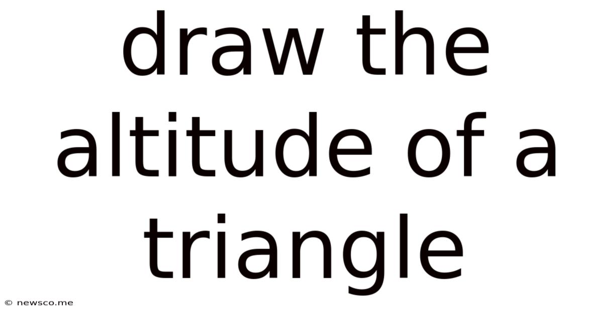 Draw The Altitude Of A Triangle