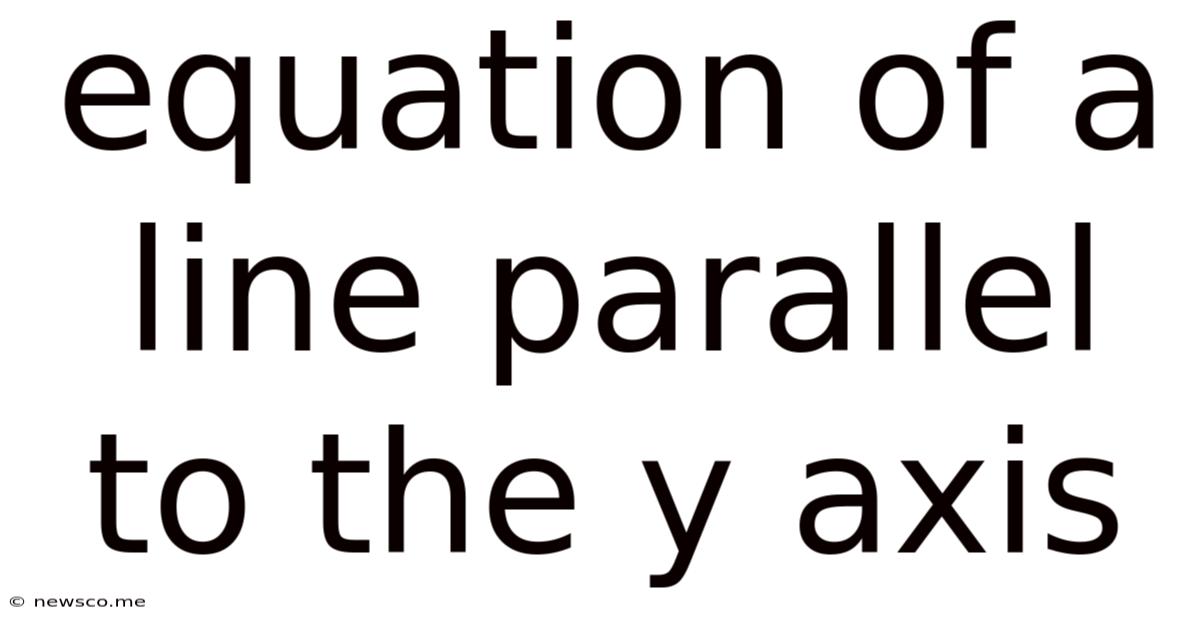 Equation Of A Line Parallel To The Y Axis