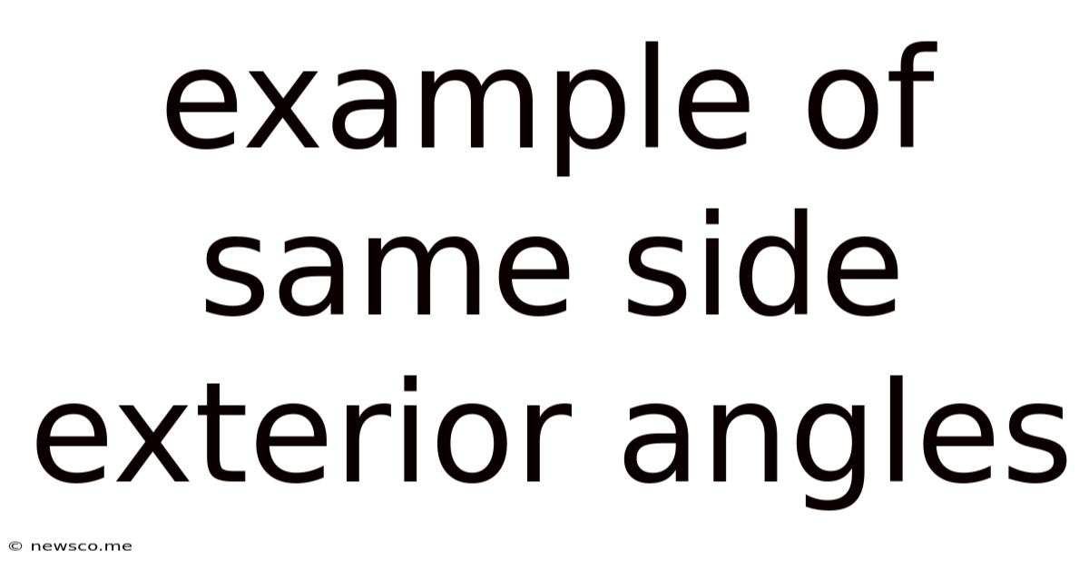 Example Of Same Side Exterior Angles