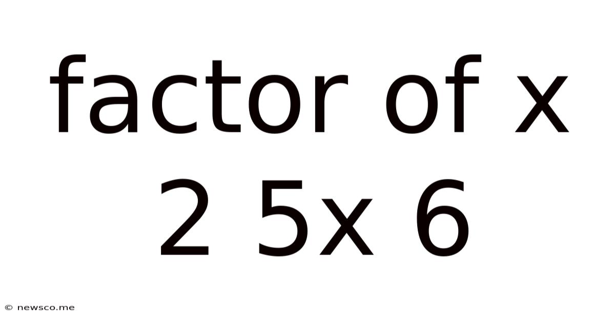 Factor Of X 2 5x 6