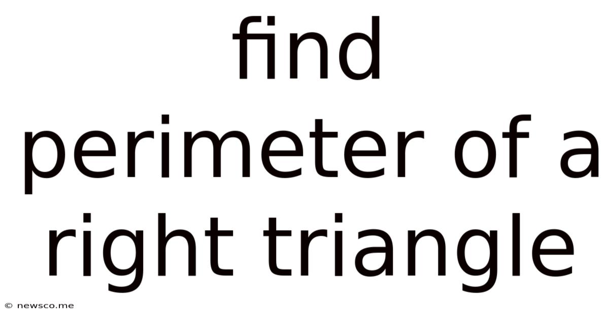 Find Perimeter Of A Right Triangle