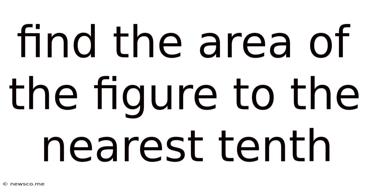 Find The Area Of The Figure To The Nearest Tenth