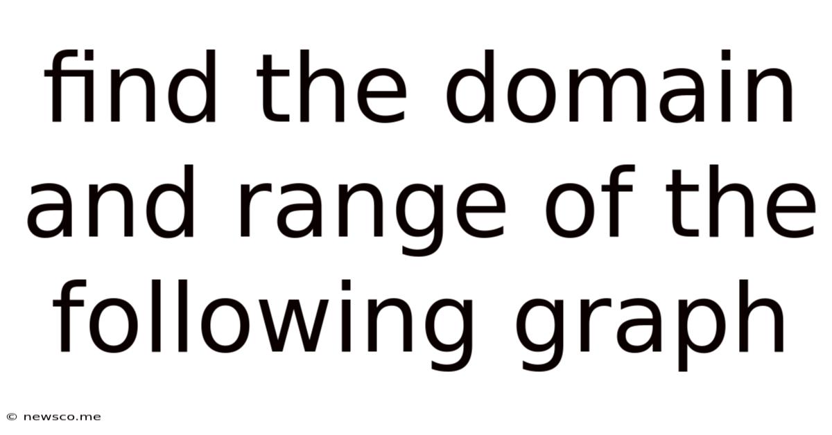 Find The Domain And Range Of The Following Graph