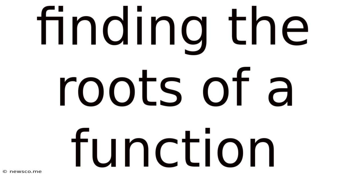 Finding The Roots Of A Function