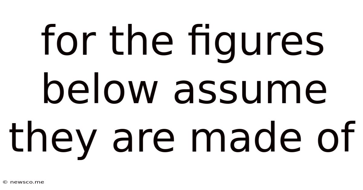 For The Figures Below Assume They Are Made Of