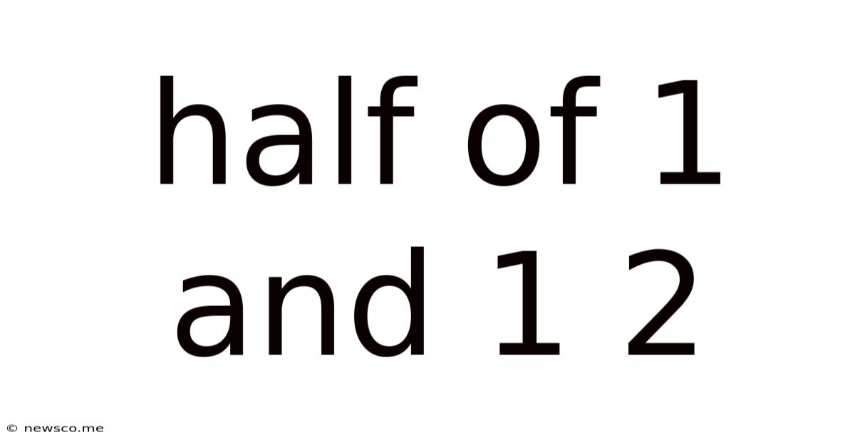 Half Of 1 And 1 2