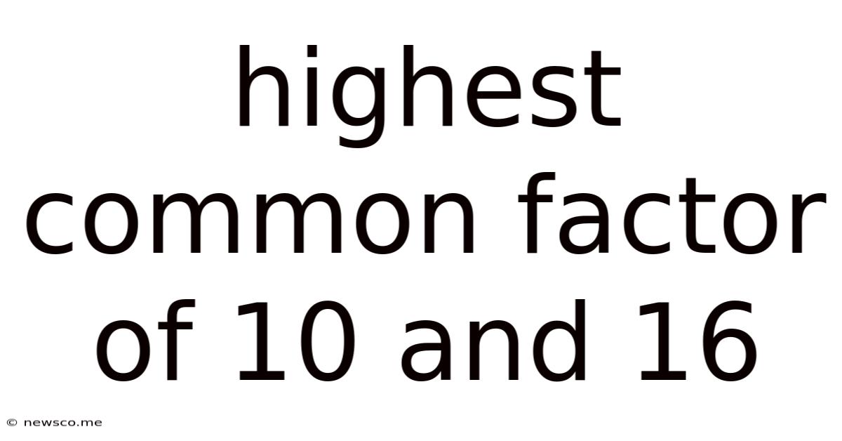 Highest Common Factor Of 10 And 16