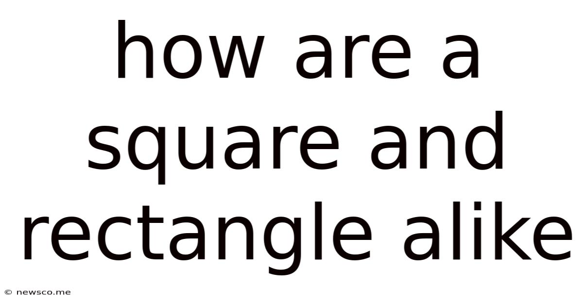 How Are A Square And Rectangle Alike