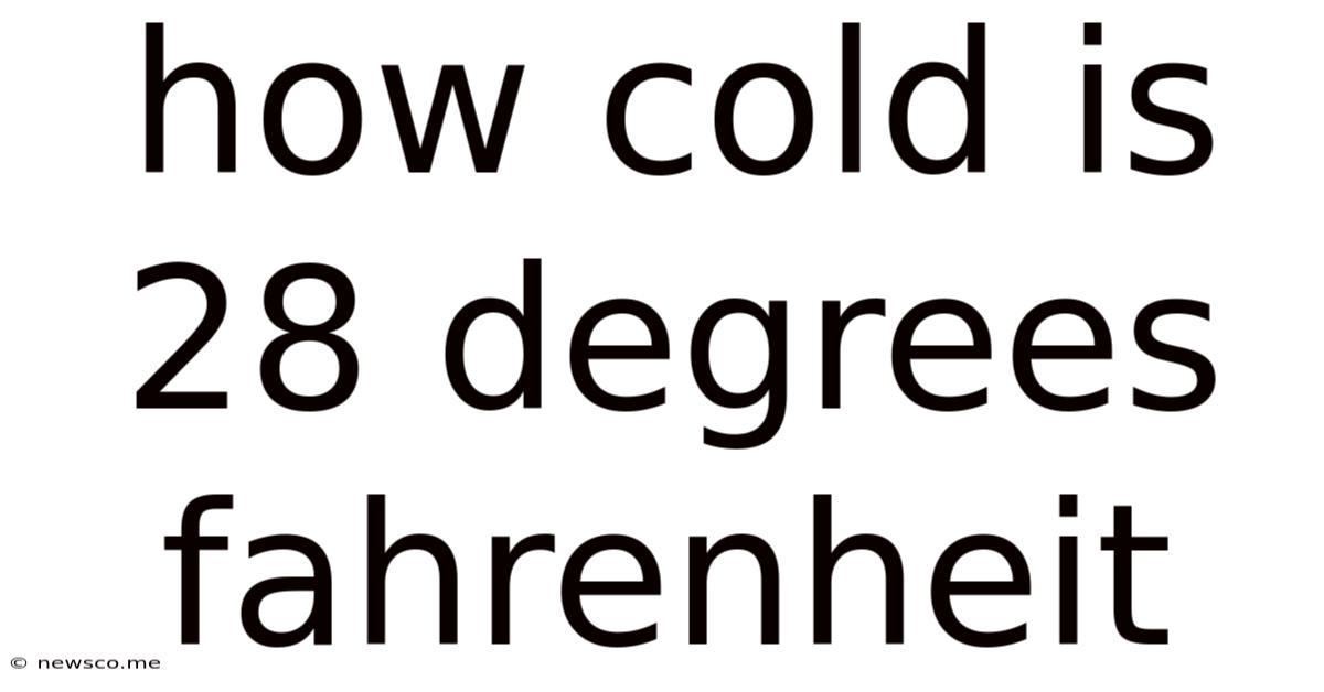 How Cold Is 28 Degrees Fahrenheit