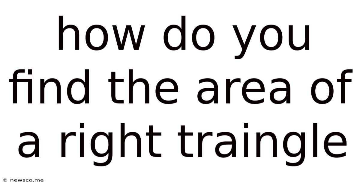 How Do You Find The Area Of A Right Traingle