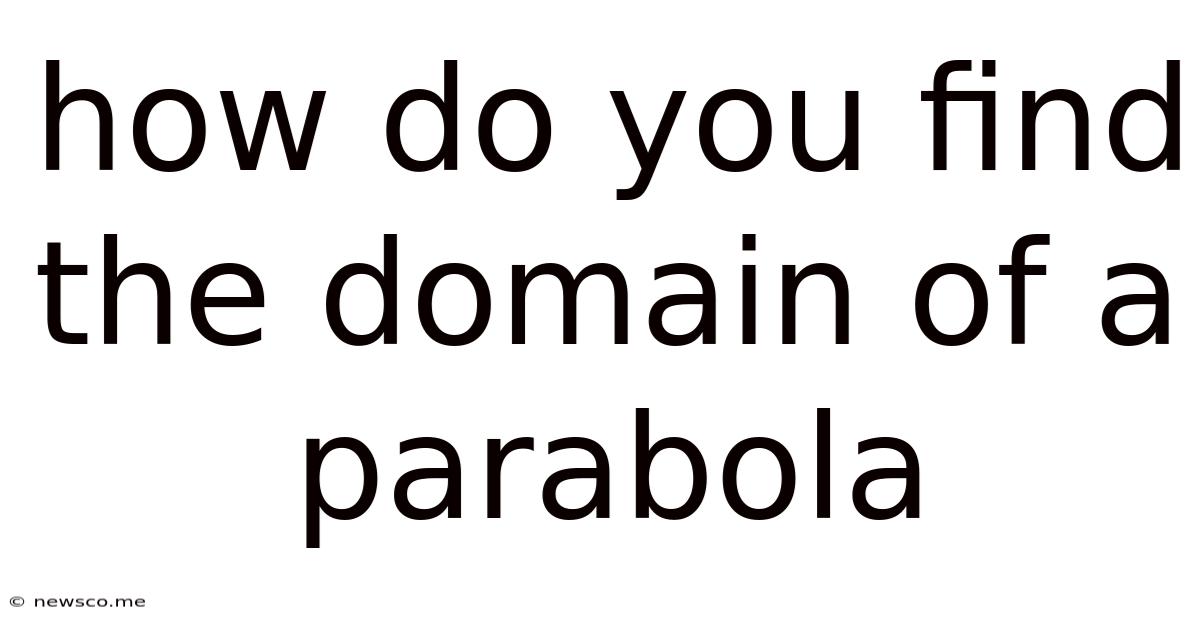 How Do You Find The Domain Of A Parabola
