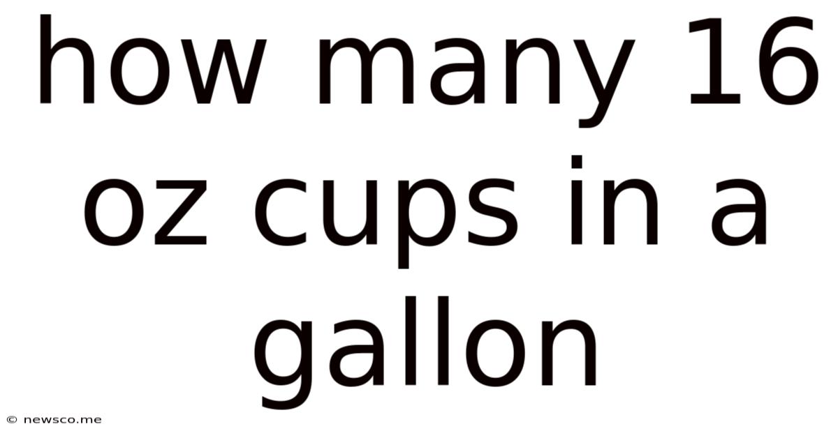 How Many 16 Oz Cups In A Gallon