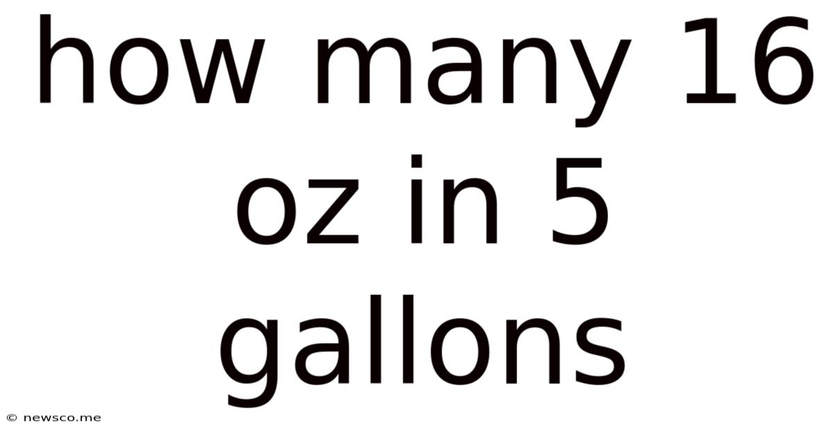 How Many 16 Oz In 5 Gallons