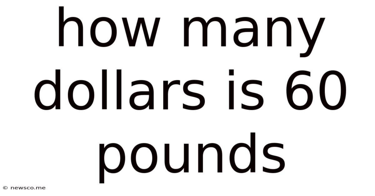How Many Dollars Is 60 Pounds