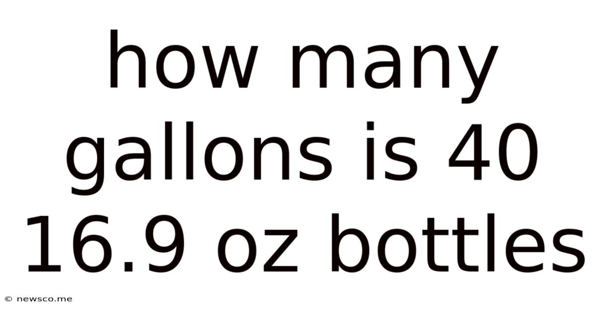 How Many Gallons Is 40 16.9 Oz Bottles