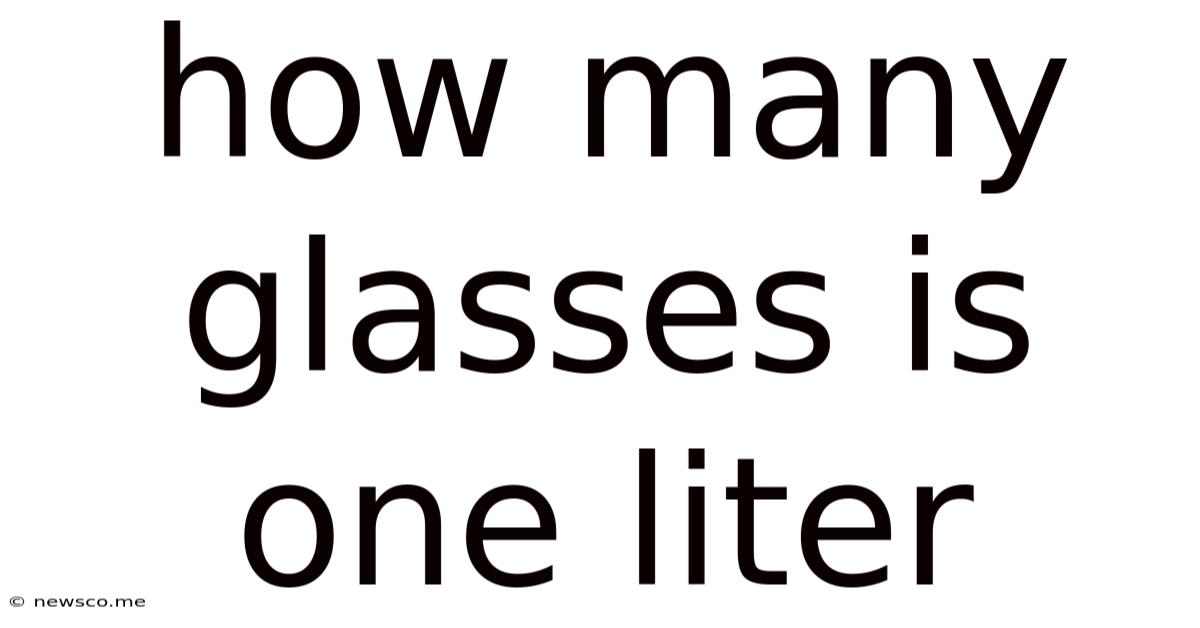 How Many Glasses Is One Liter