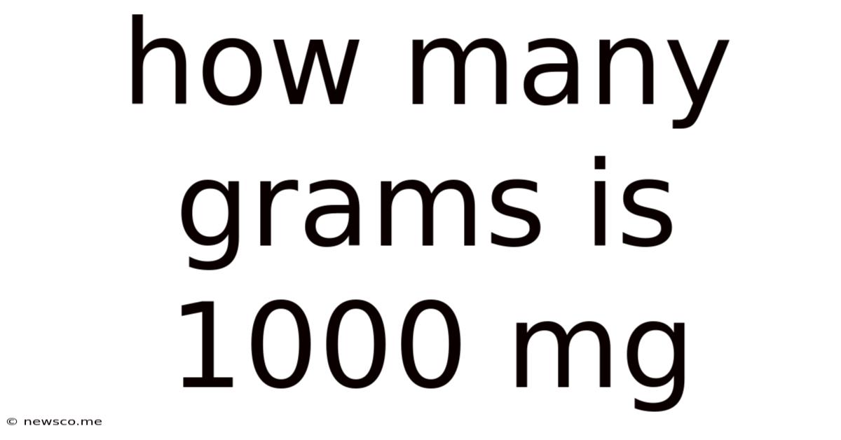 How Many Grams Is 1000 Mg