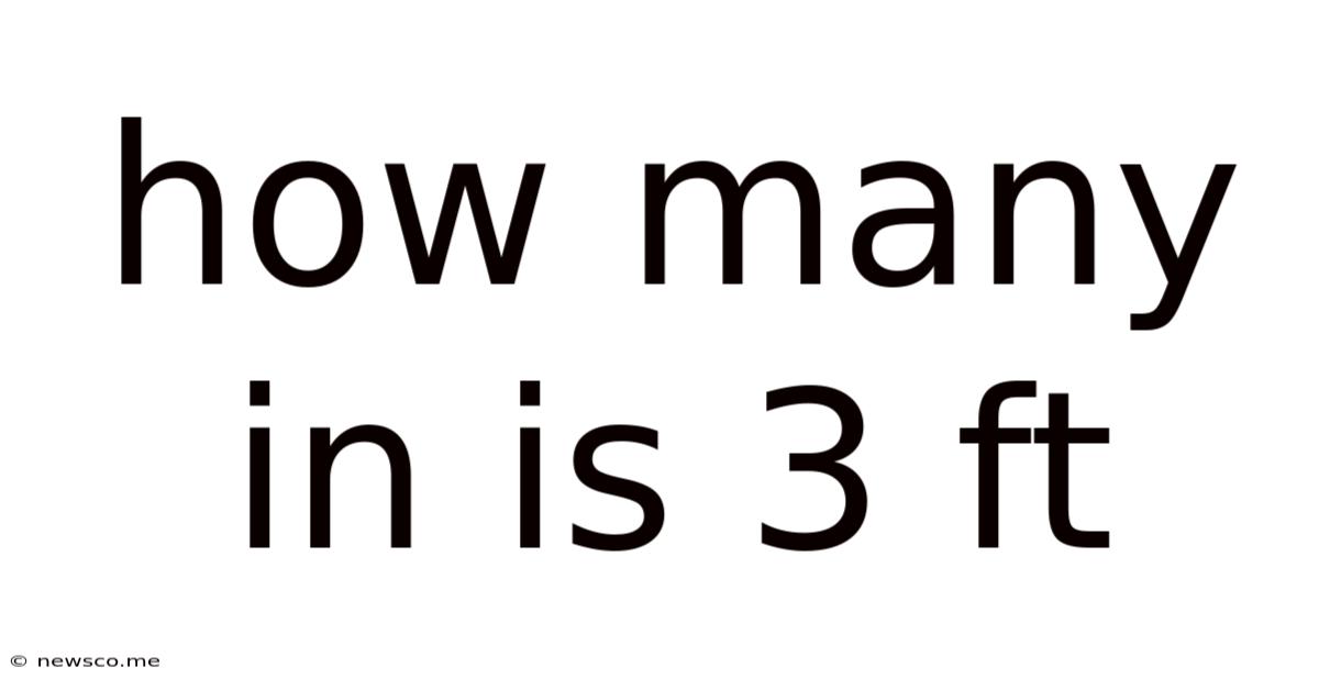 How Many In Is 3 Ft