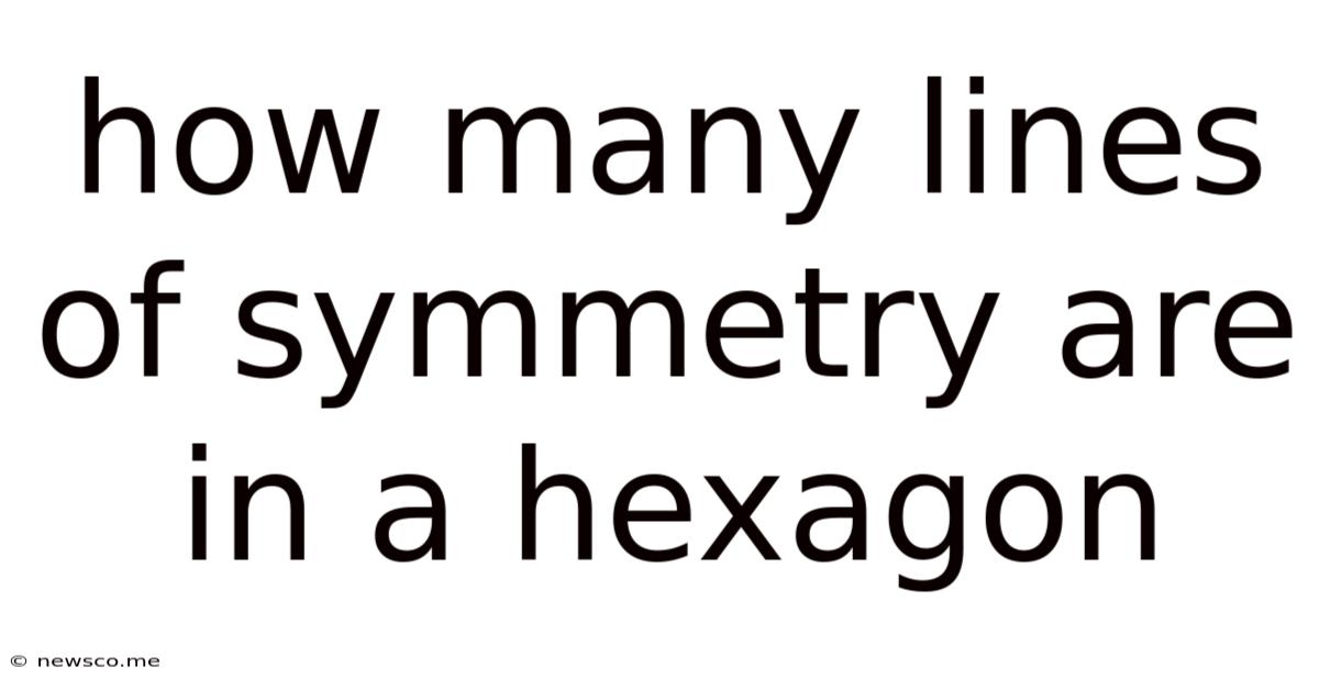How Many Lines Of Symmetry Are In A Hexagon