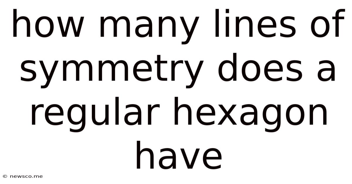 How Many Lines Of Symmetry Does A Regular Hexagon Have