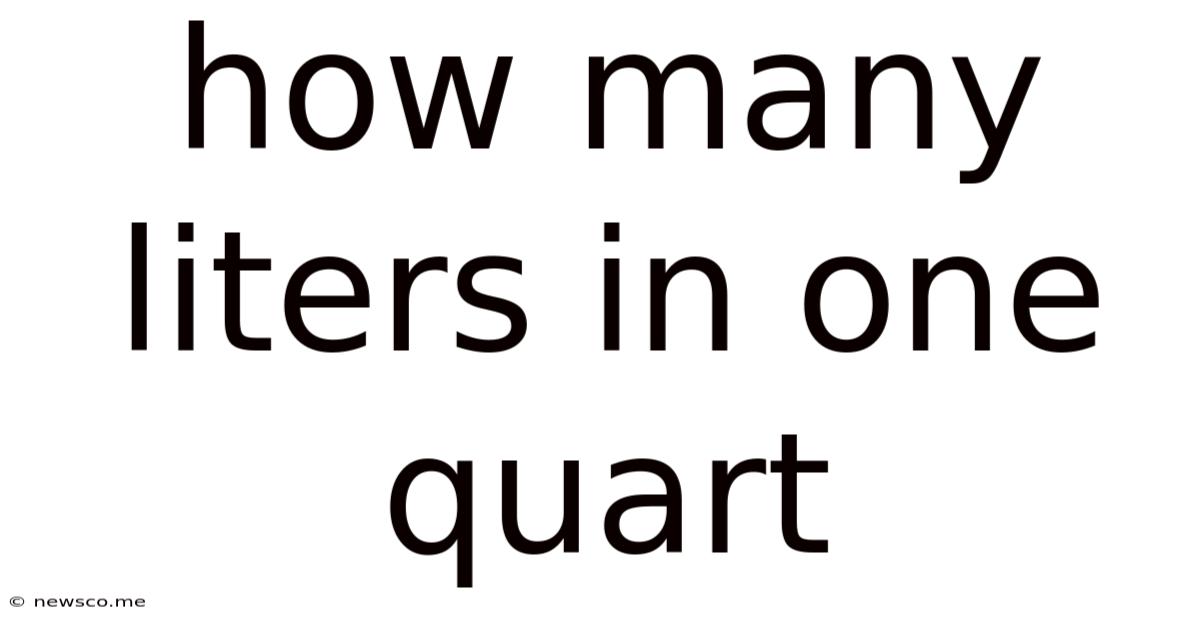 How Many Liters In One Quart