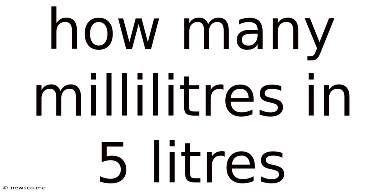 How Many Millilitres In 5 Litres