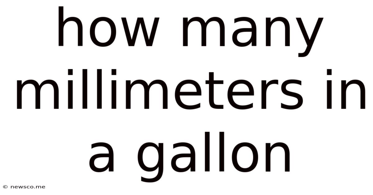 How Many Millimeters In A Gallon