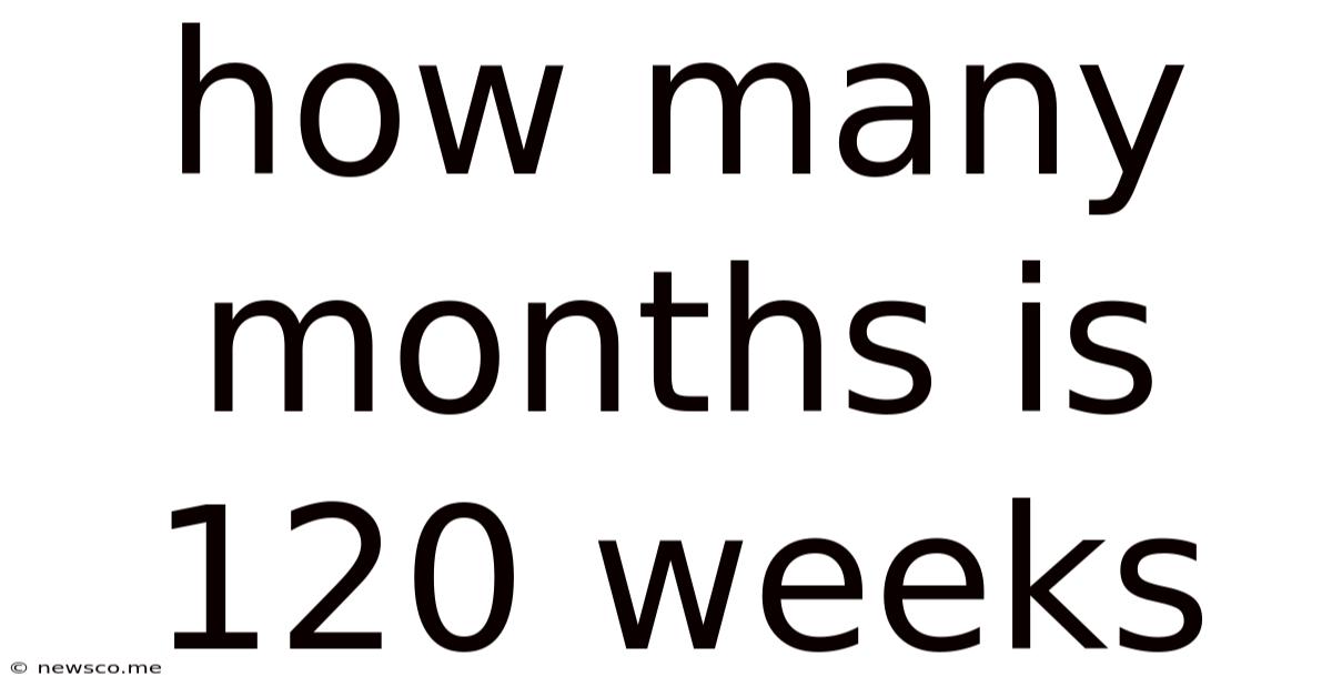 How Many Months Is 120 Weeks