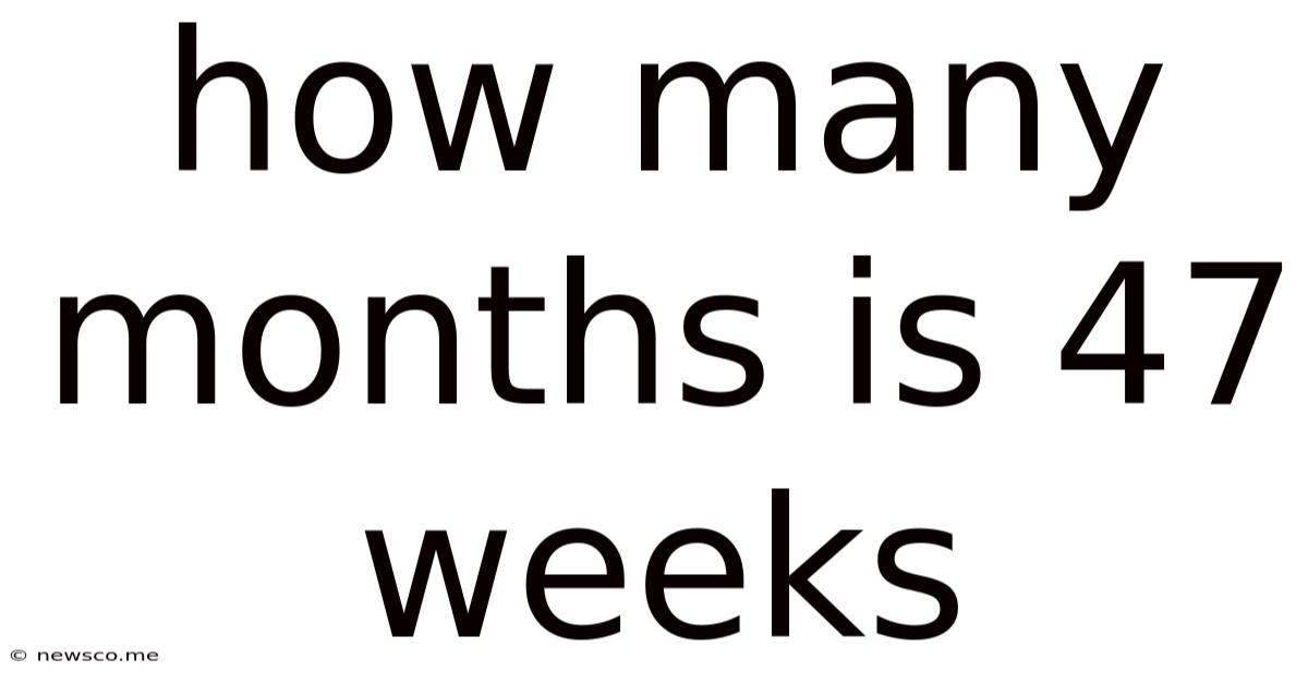 How Many Months Is 47 Weeks